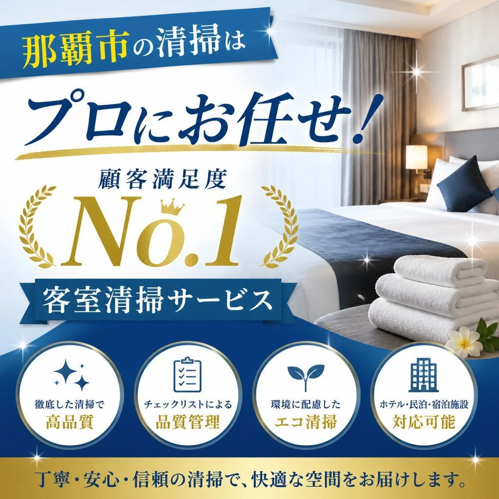 那覇市の清掃はプロにお任せ！顧客満足度No.1の客室清掃サービス