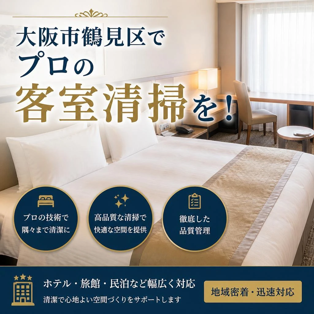 大阪市鶴見区でプロの客室清掃を！
