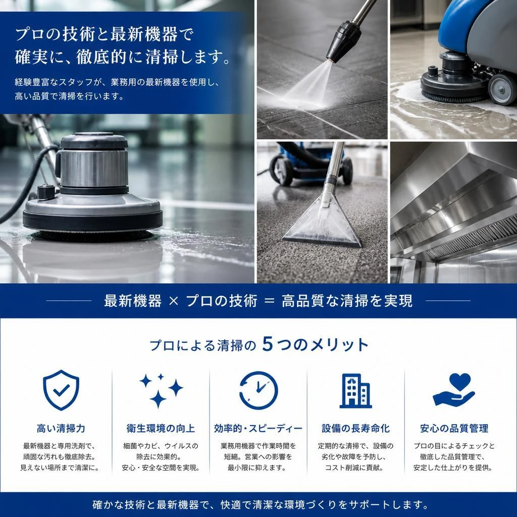 清掃のプロによる高品質な技術