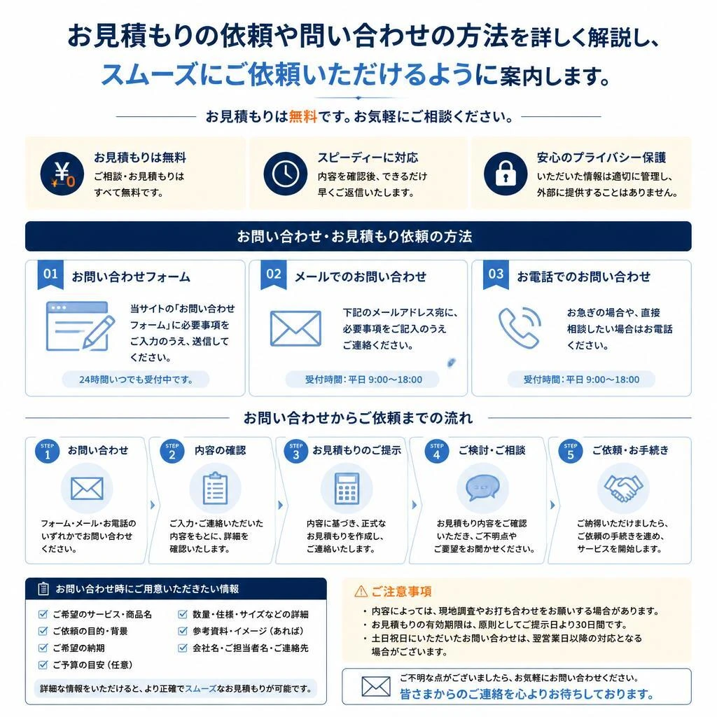7. お問い合わせ・見積もりの流れ