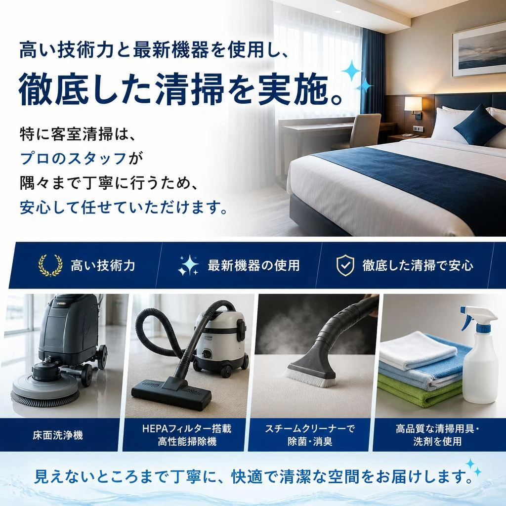 当社の清掃サービスの特徴