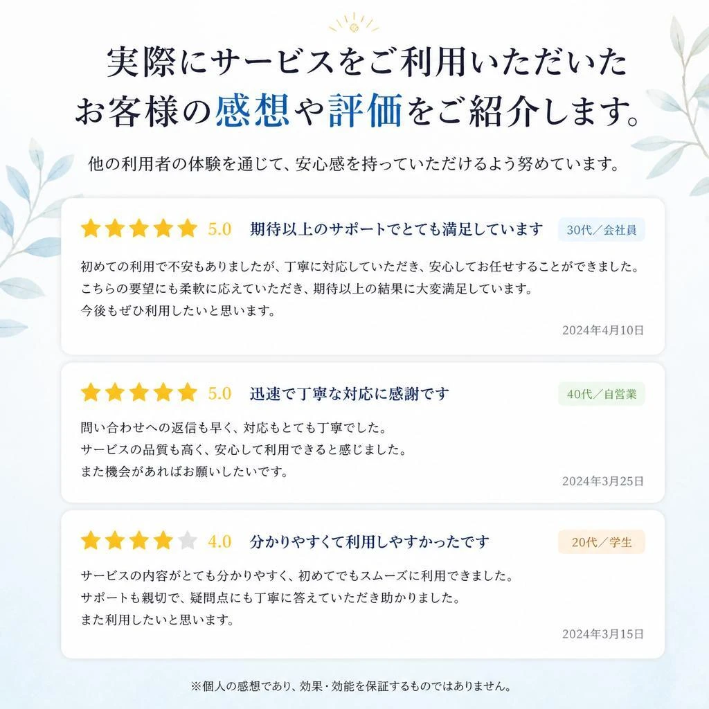 お客様の声
