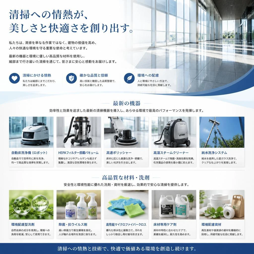 高品質な清掃の秘密