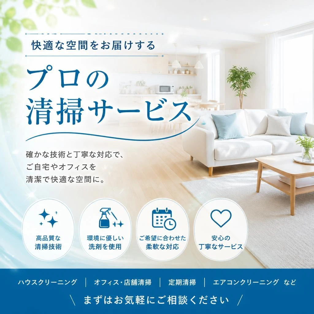 快適な空間をお届けするプロの清掃サービス