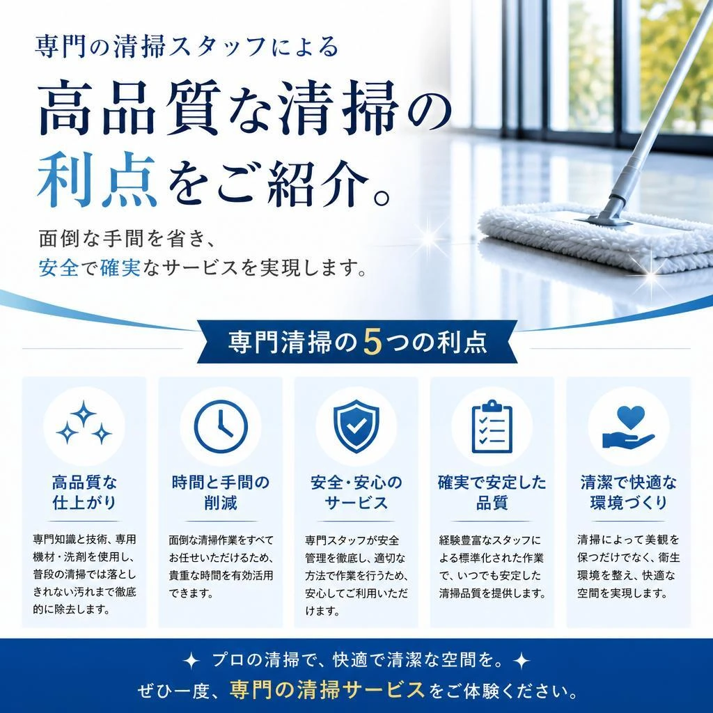 プロが行う客室清掃のメリット