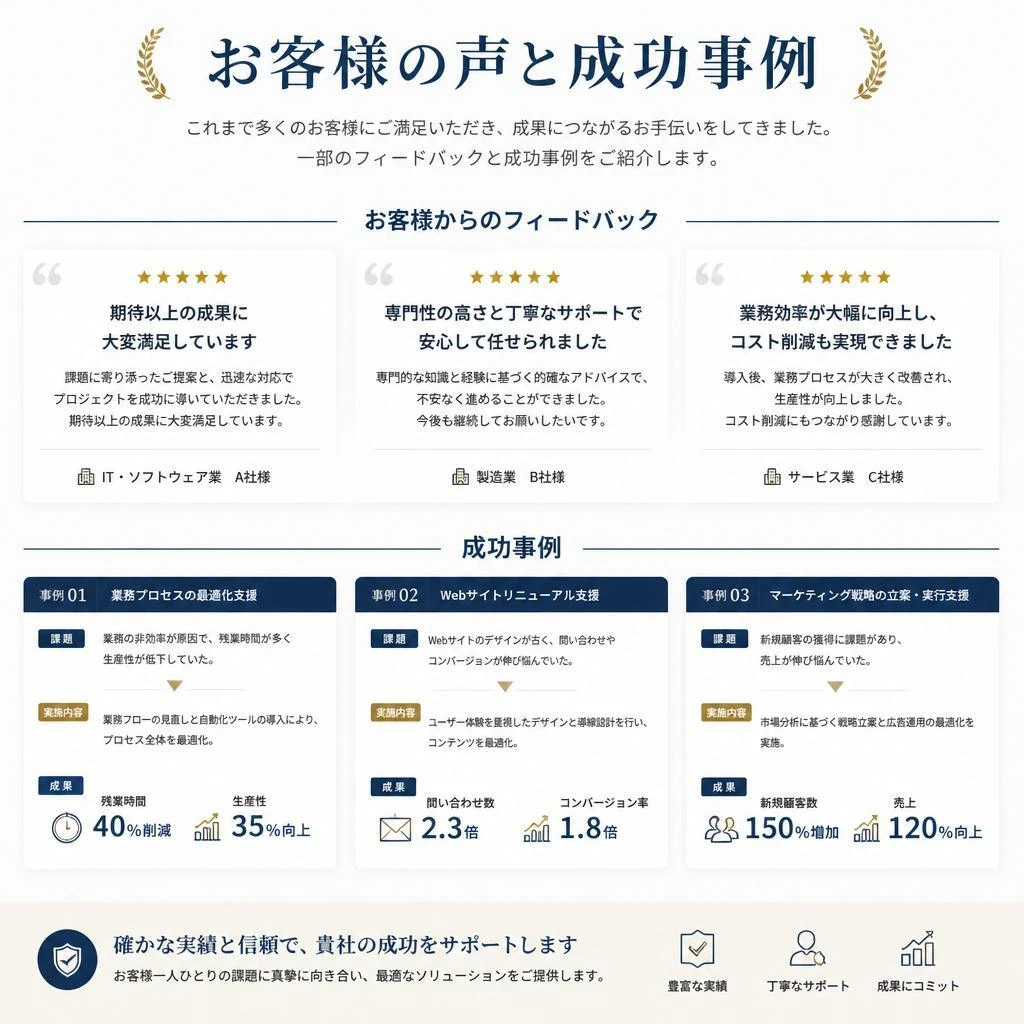 お客様の声｜実績のご紹介