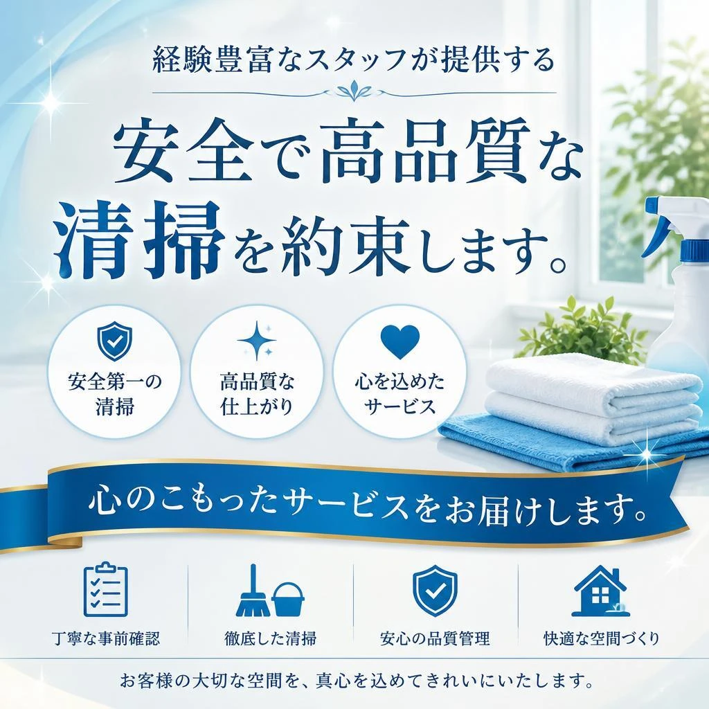 清掃のプロが担当！