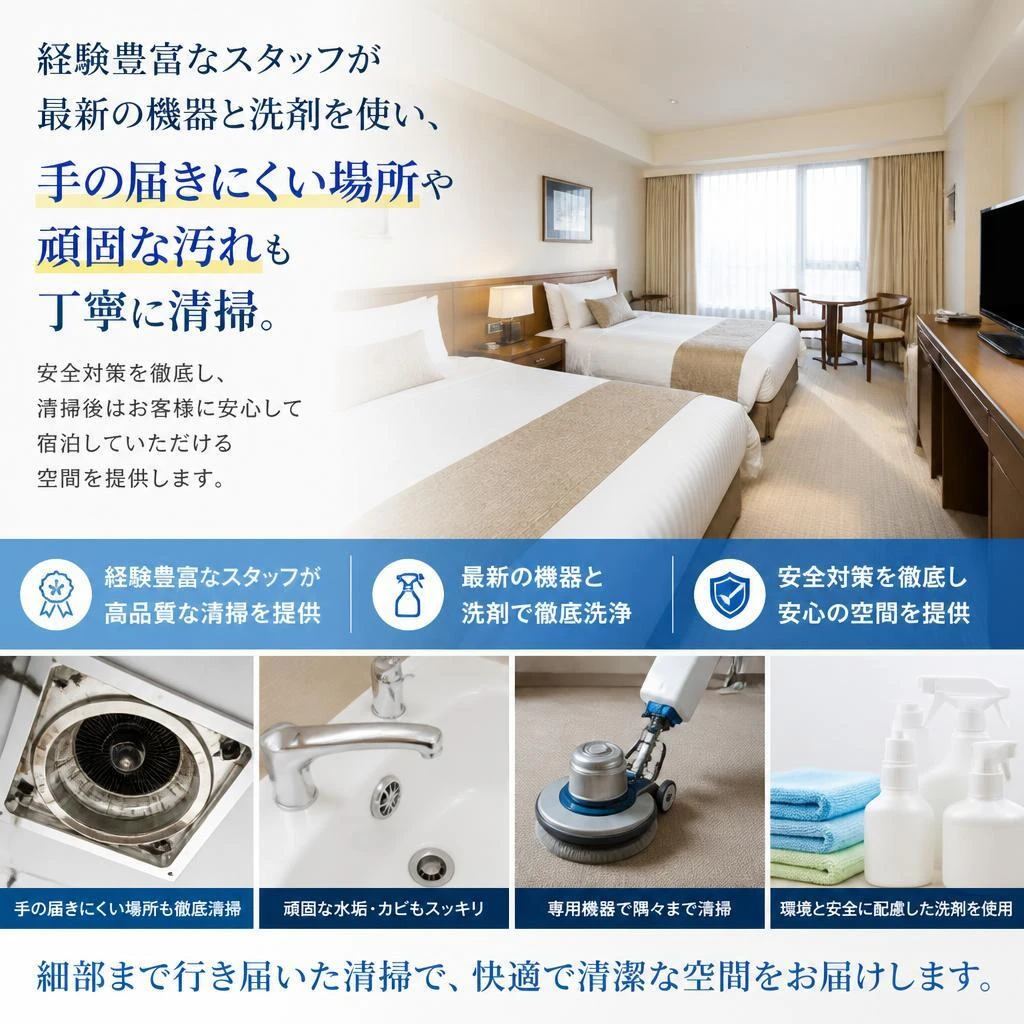 プロの技術と徹底した清掃
