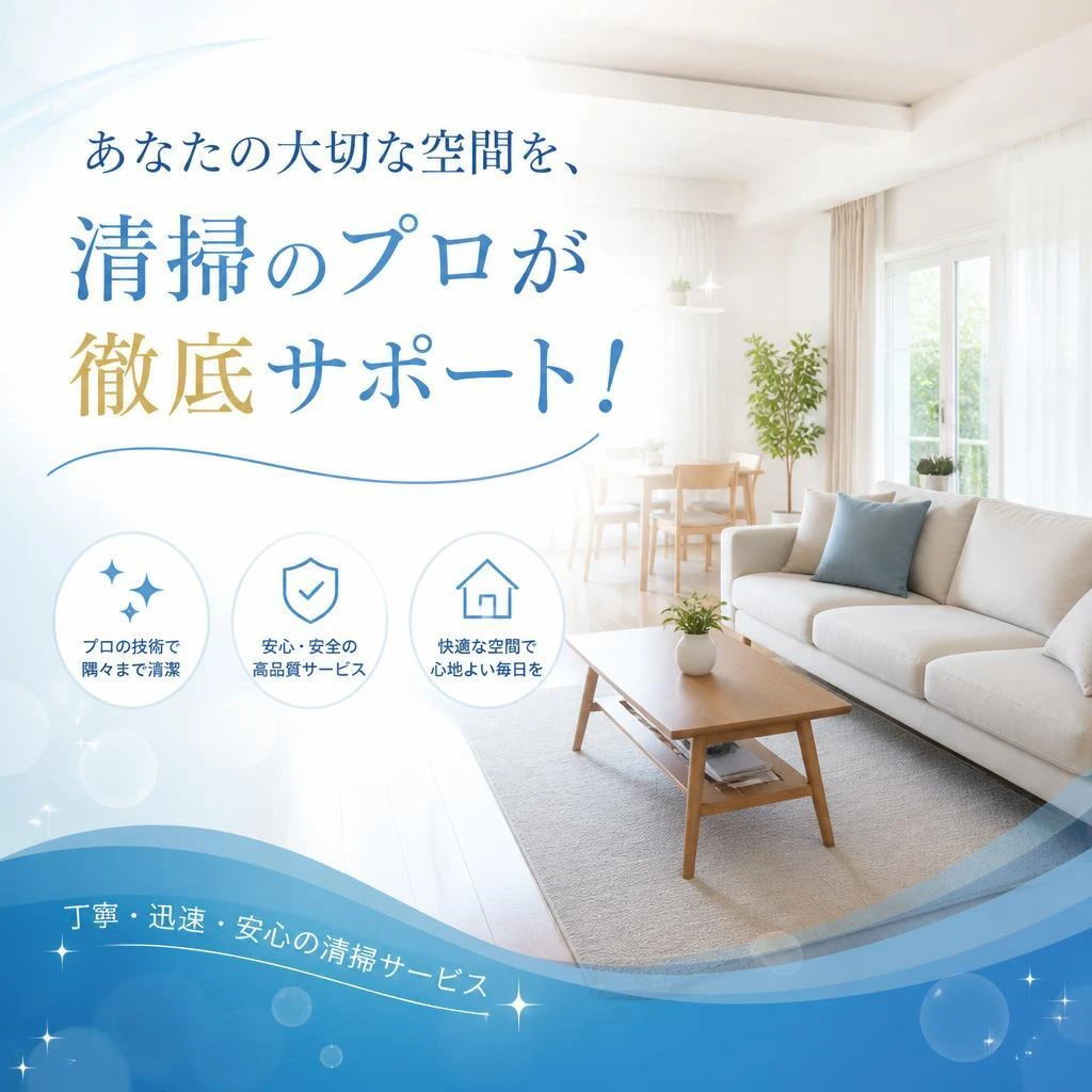 あなたの大切な空間を、清掃のプロが徹底サポート！