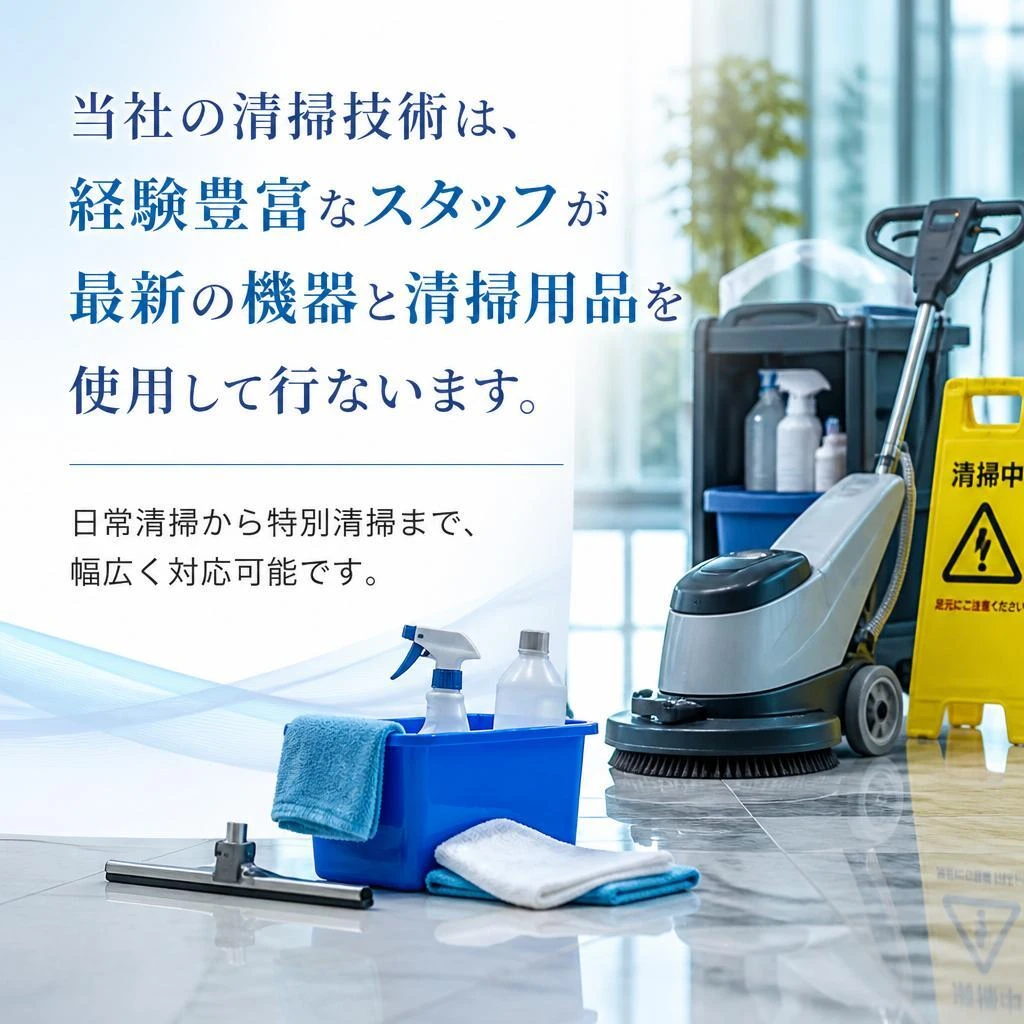 当社の清掃技術とサービスの特長
