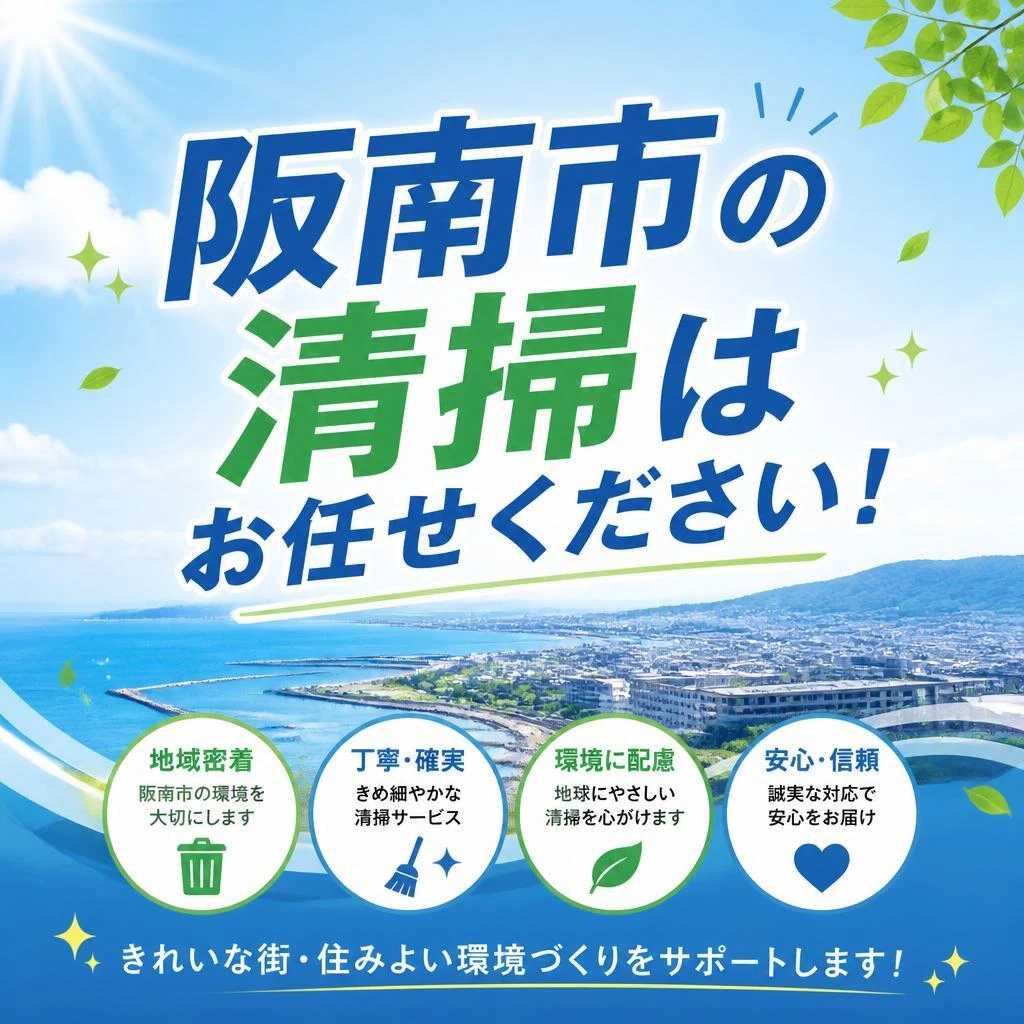 阪南市の清掃はお任せください！