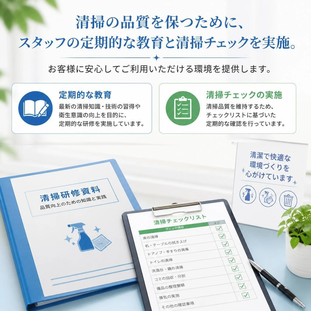 高品質な清掃のための徹底管理