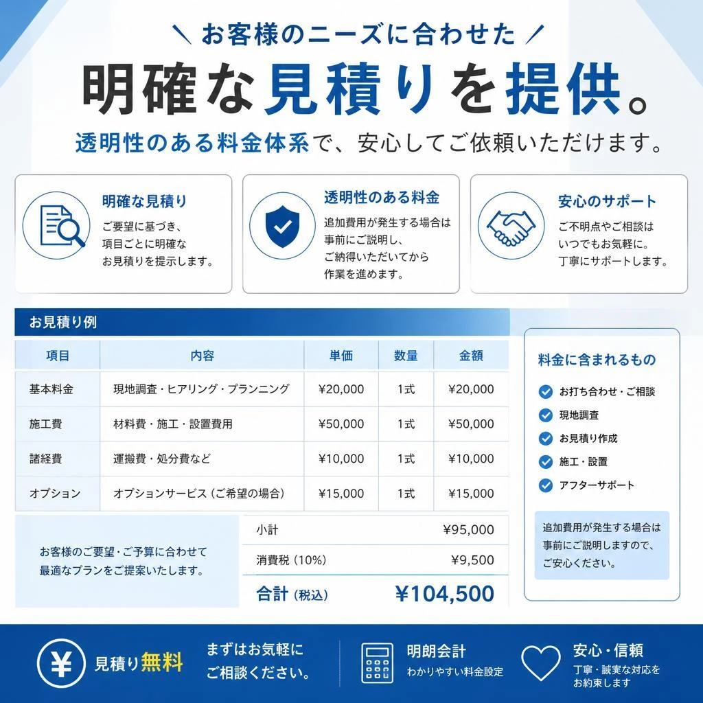 安心の事前見積り