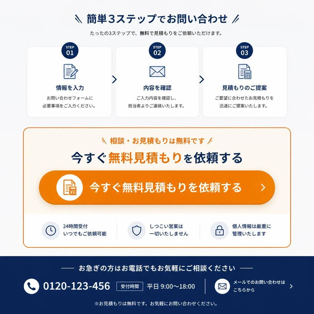 7. お問い合わせと無料見積り