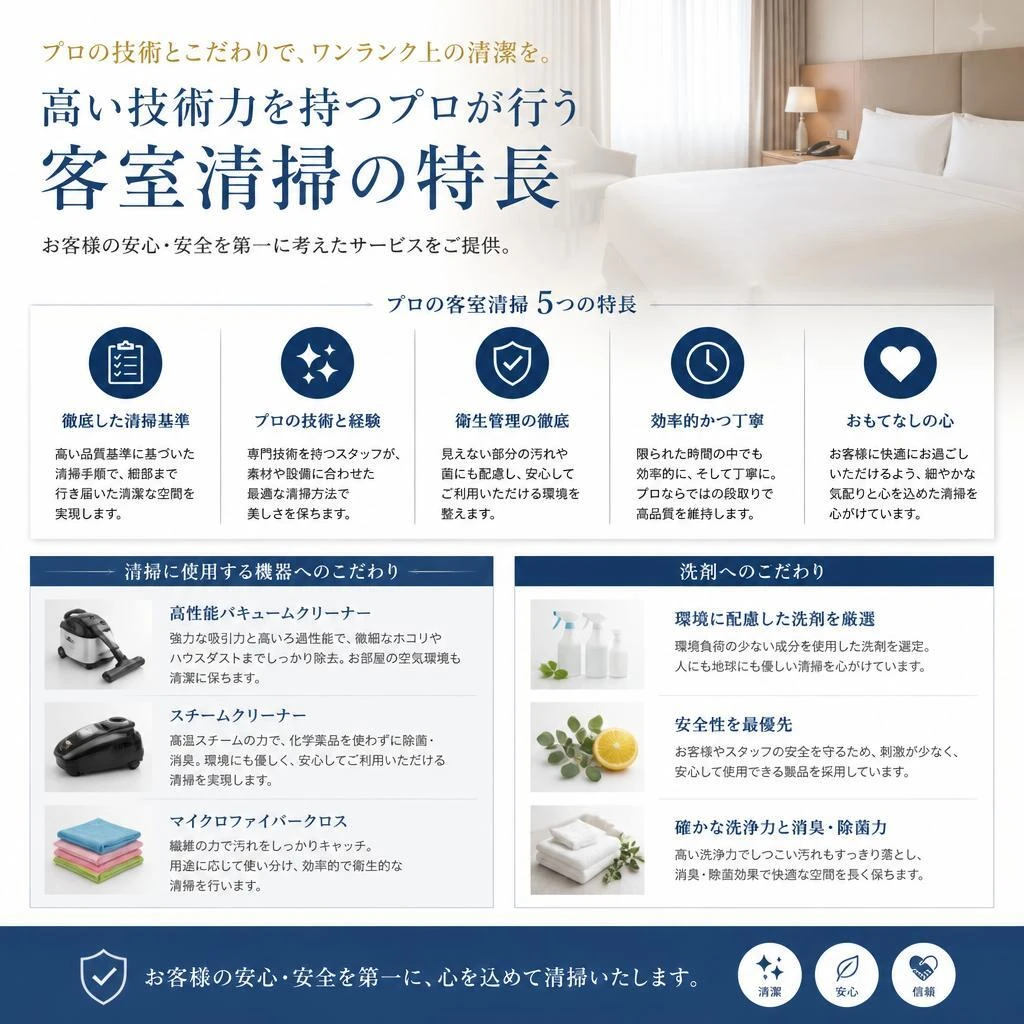 清掃サービスの特徴