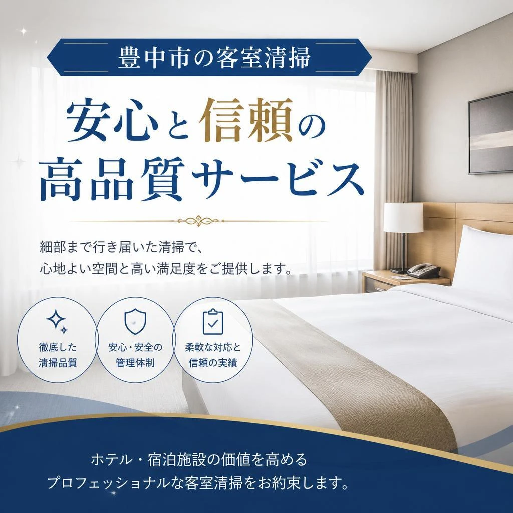 豊中市の客室清掃、安心と信頼の高品質サービス