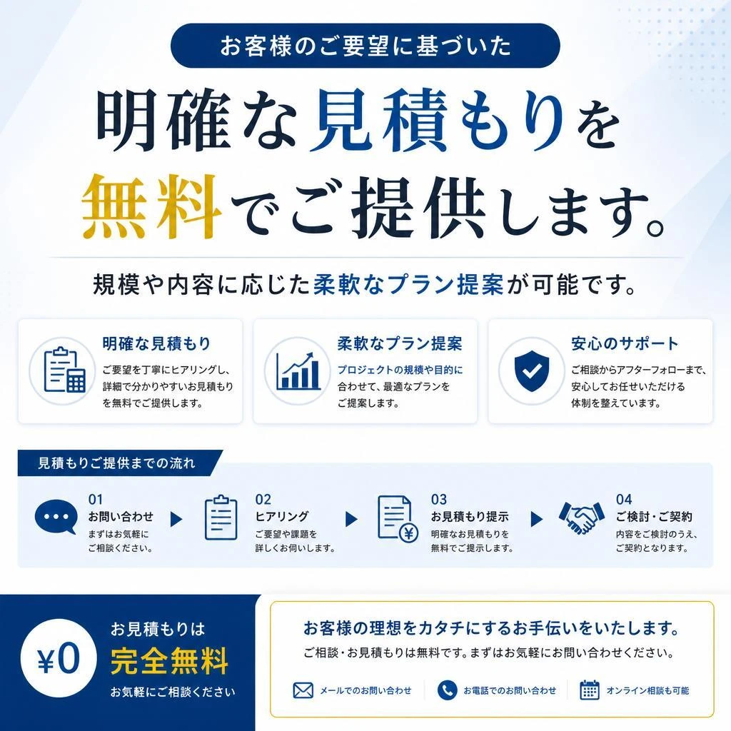 お客様のニーズに応える見積もり