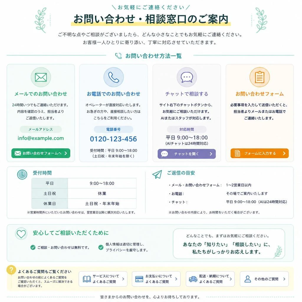 お問い合わせ・ご相談