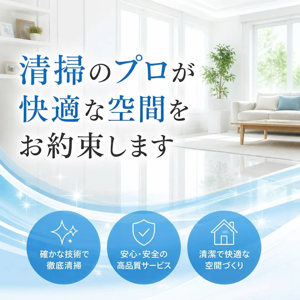 清掃のプロが快適な空間をお約束します
