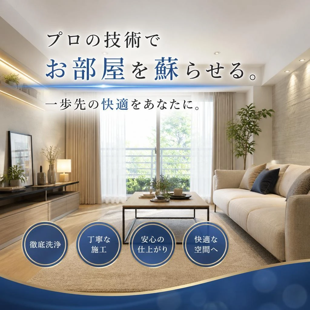 プロの技術でお部屋を蘇らせる。一歩先の快適をあなたに。
