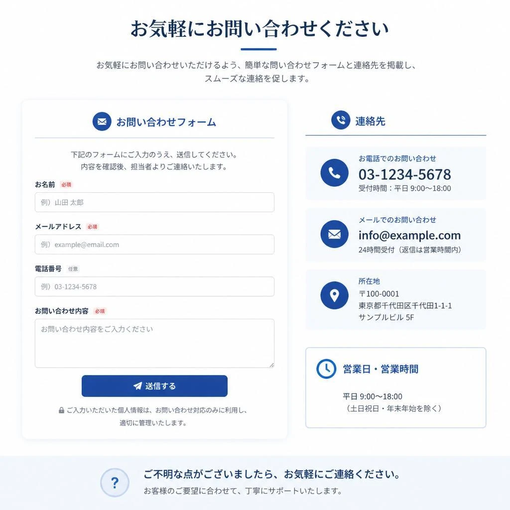 お問い合わせ