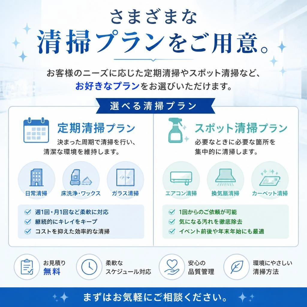 清掃プランのご紹介
