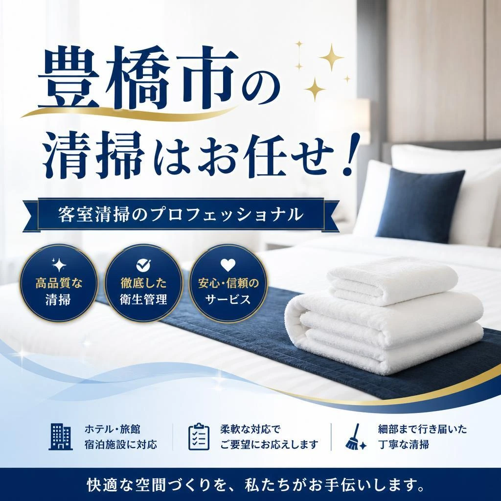 豊橋市の清掃はお任せ！客室清掃のプロフェッショナル