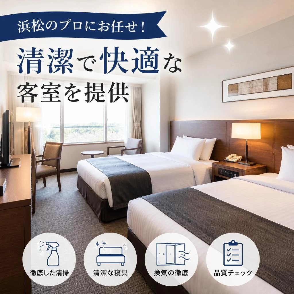 浜松のプロにお任せ！清潔で快適な客室を提供