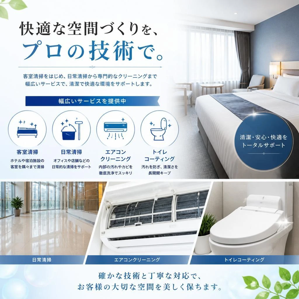 ハウスクリーニング以外にも対応