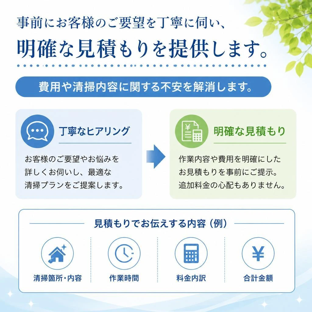 お客様のニーズに応じた見積もり