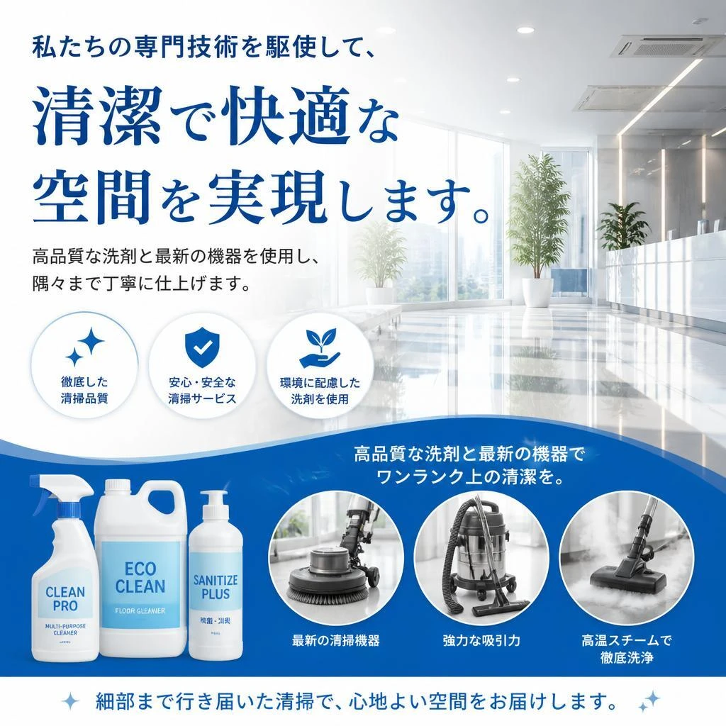 クリーンな環境を維持するためのプロ技術