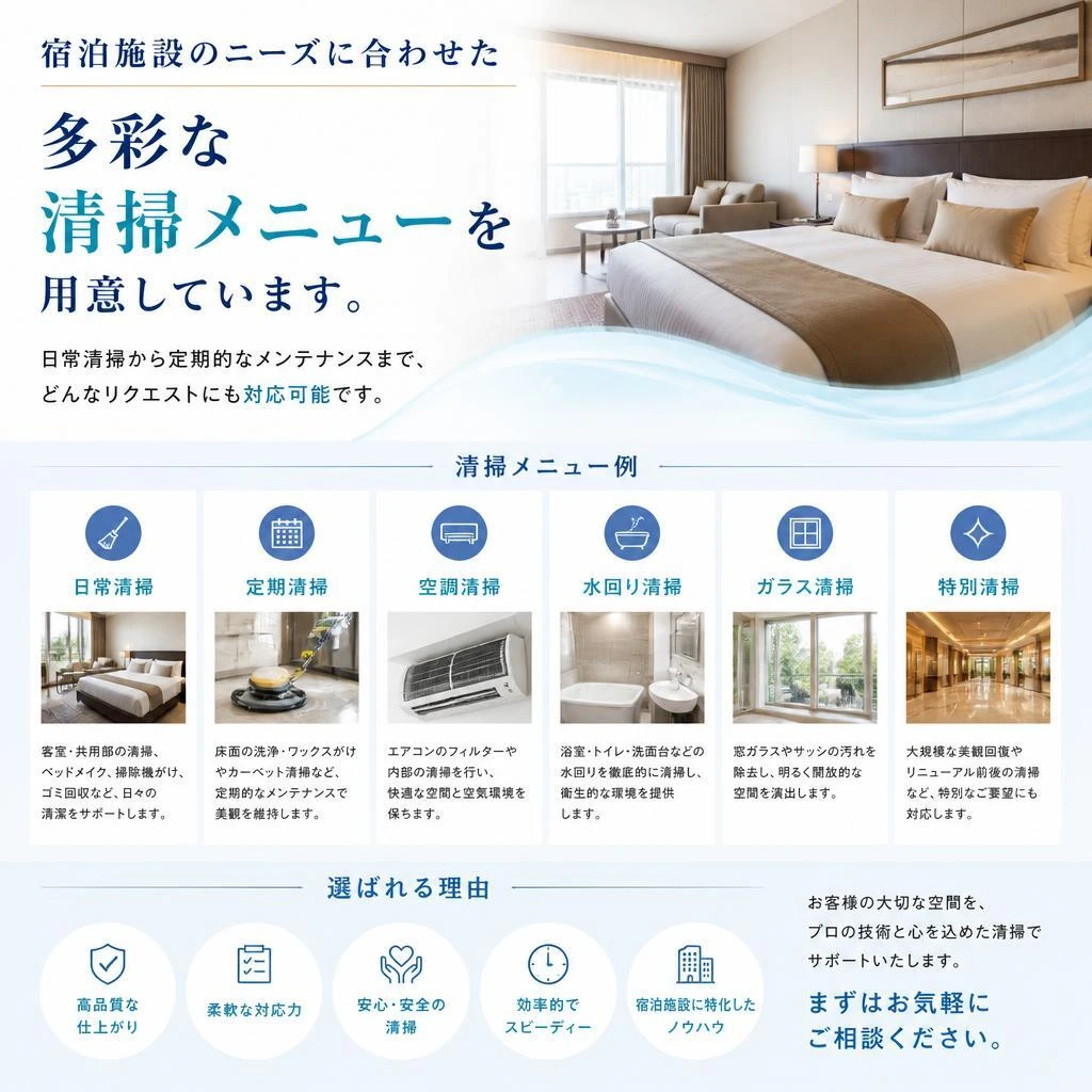 多彩な清掃メニュー