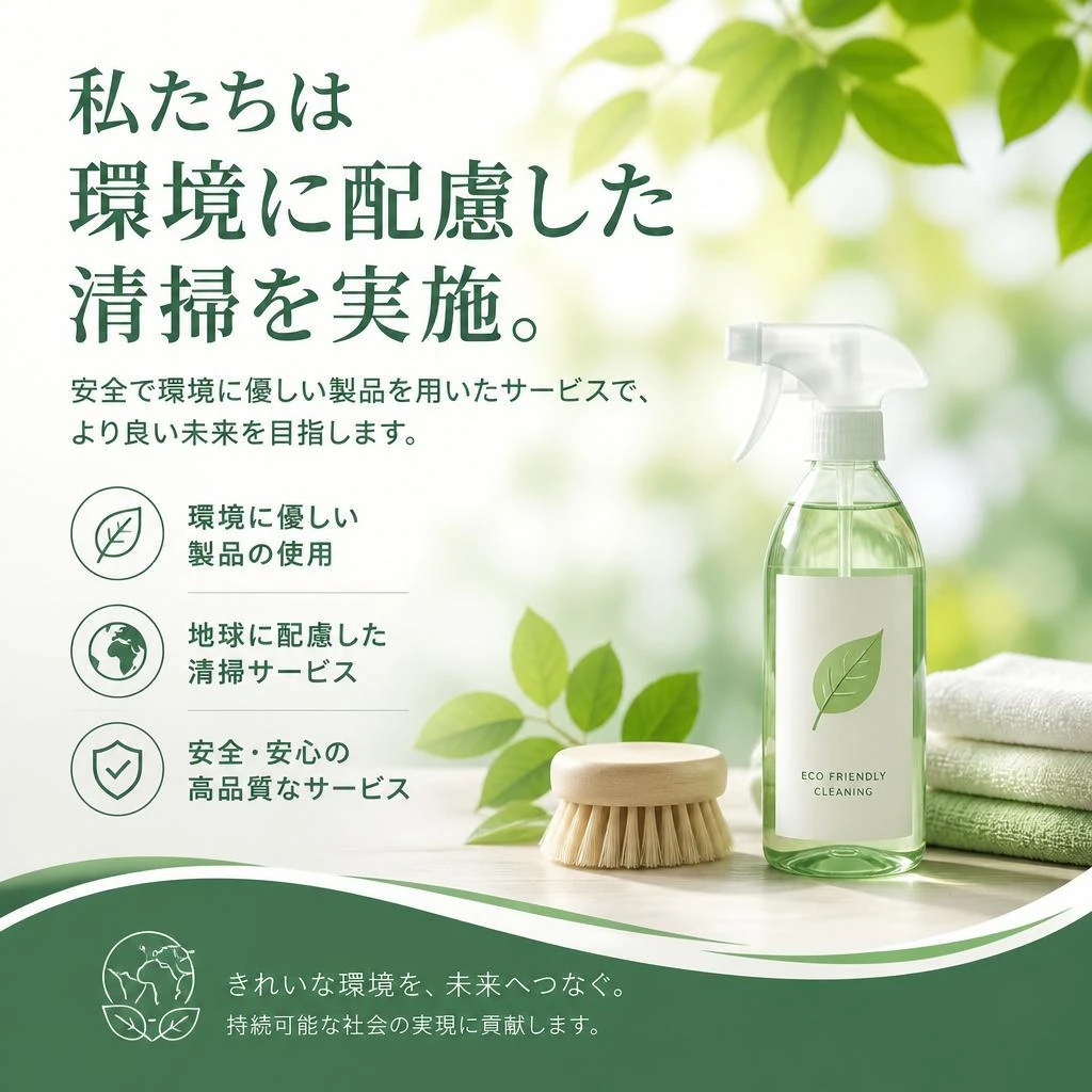 環境に優しい清掃の取り組み