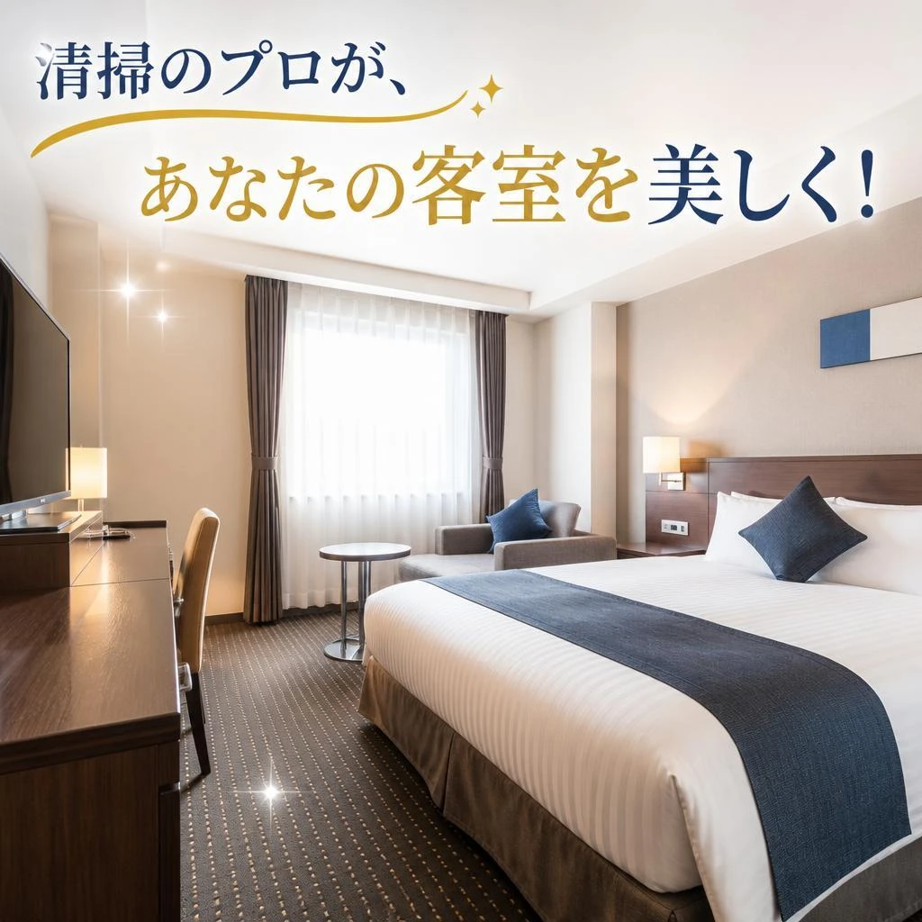 清掃のプロが、あなたの客室を美しく!