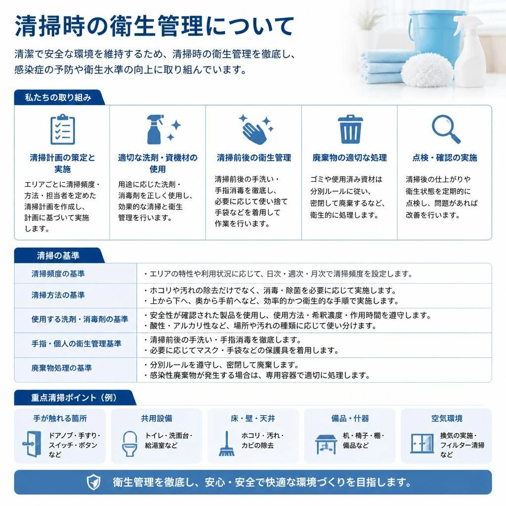 徹底した衛生管理