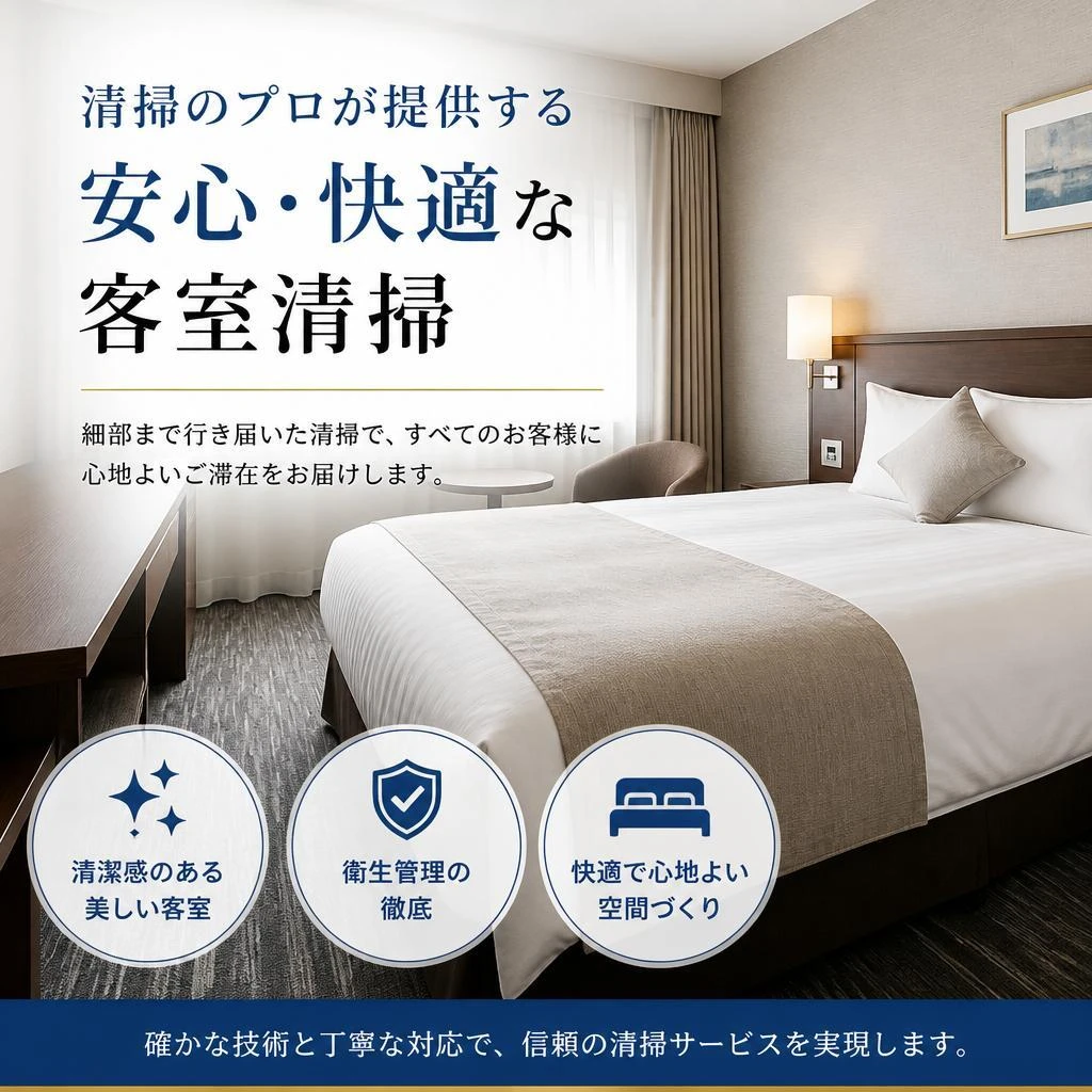 清掃のプロが提供する安心・快適な客室清掃