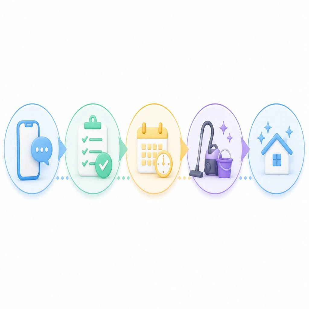 清掃サービスの流れ